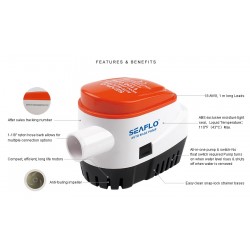 SEAFLO ΑΝΤΛΙΑ ΜΕ ΦΛΟΤΕΡ 1100GPH - 12V